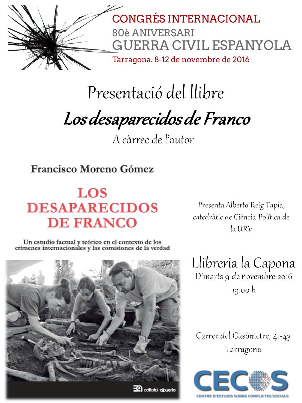 Presentació del llibre Los desaparecidos de Franco