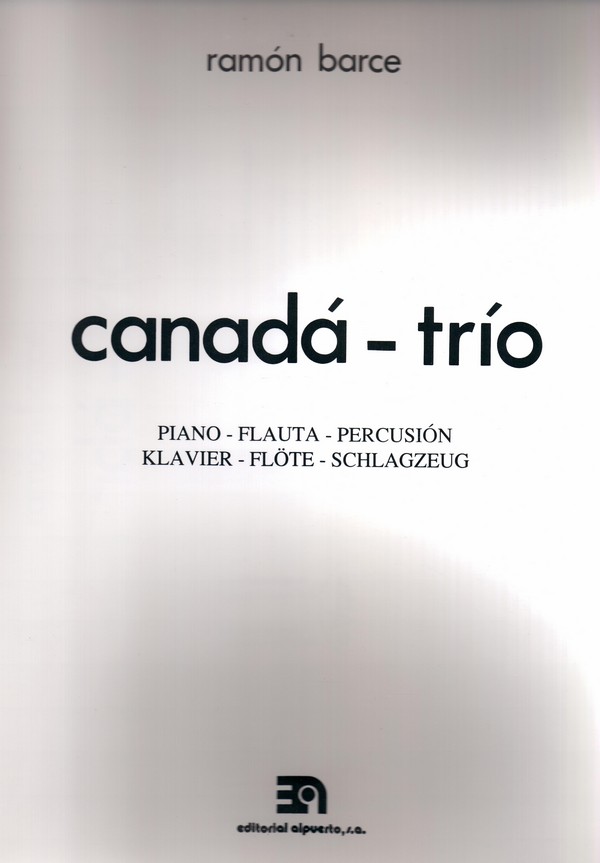 Canadá-Trío
Para piano, flauta y percusión