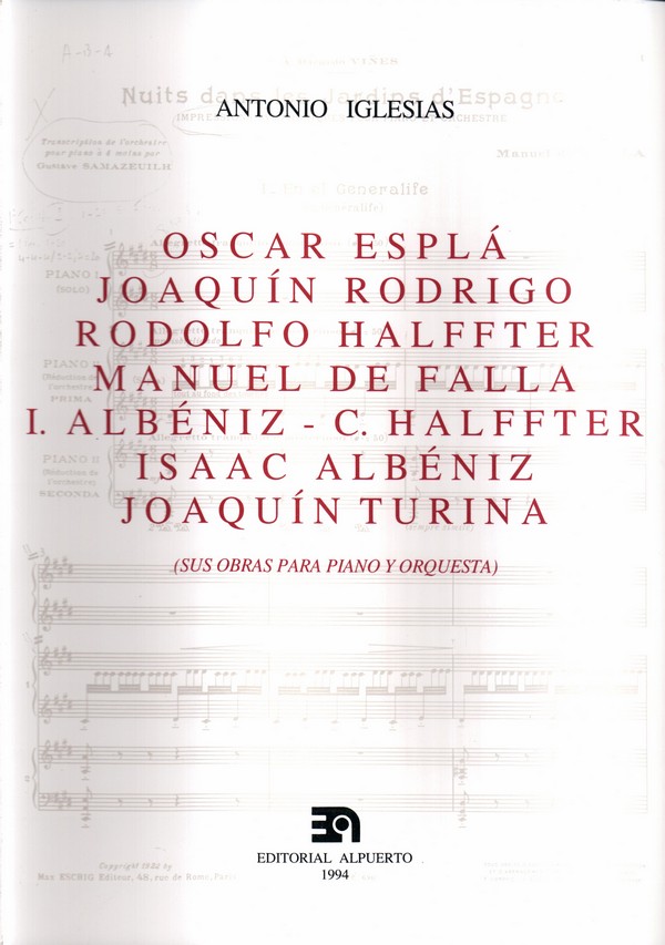 Óscar Esplá, Joaquín Rodrigo, Rodolfo Halffter, Manuel de Falla, Isaac Albéniz, Cristóbal Halffter, Joaquín Turina