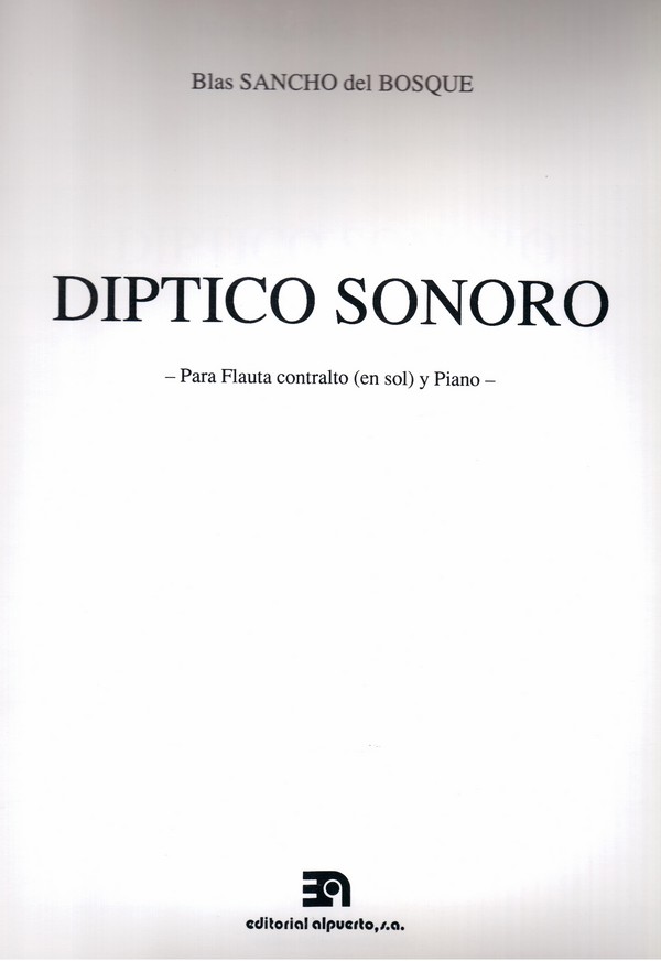 Díptico sonoro
—Para Flauta contralto (en sol) y Piano—