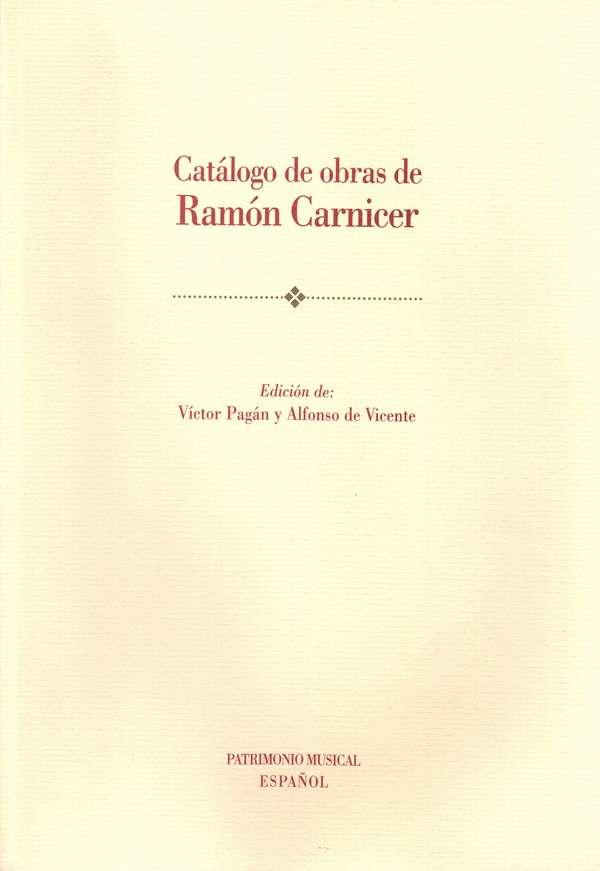 Catálogo de obras de Ramón Carnicer